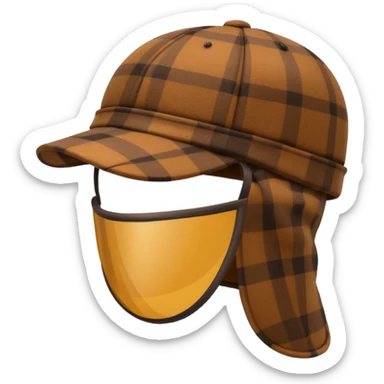deerstalker hat two visors sticker