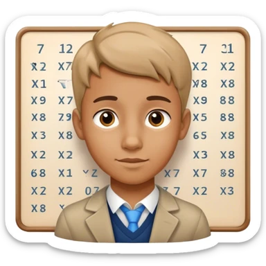 Smart young boy with best the math grades in the school sticker