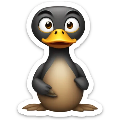 Make a duck with a monkey  sticker