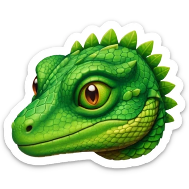 Sad lizard ￼ sticker