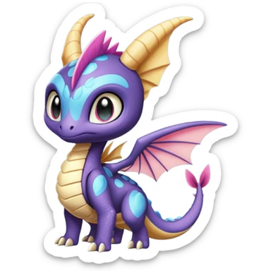 Meloetta-Cresselia-Palkia-Spyro-Toothless-Stitch-Fakémon-creature-hybrid sticker
