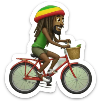 Rasta en bici sticker