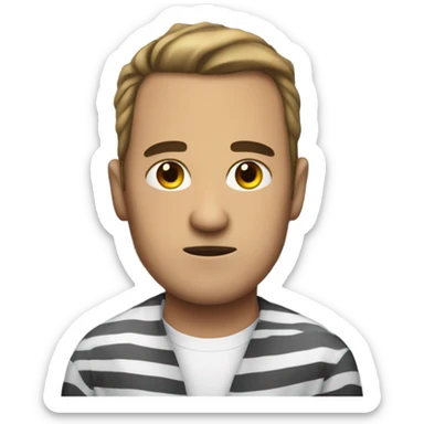 Jail bird with black eye sticker