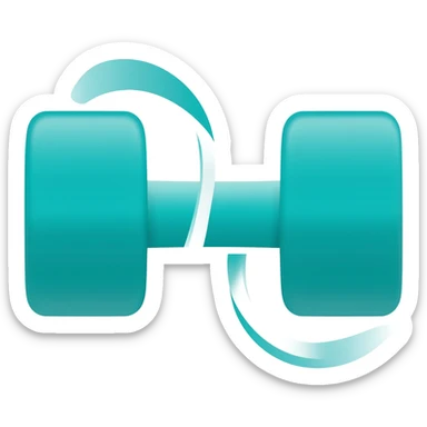 BODYBAR Pilates logo teal dumbell squiggle line sticker