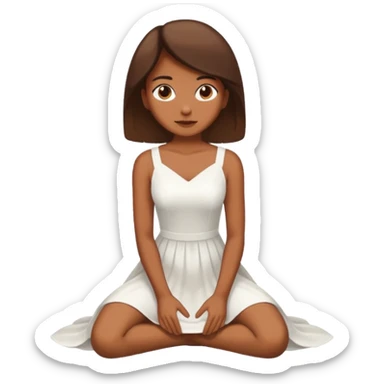Créame que este emoji 🙇🏽‍♀️ este un blanquito atrás sticker