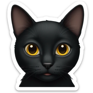 black cat sticker