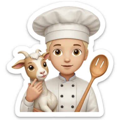 cook white goat sticker
