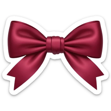 Maroon mini bow sticker