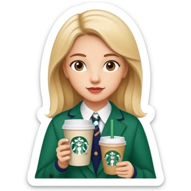 A PREEPY girl with Starbucks  sticker