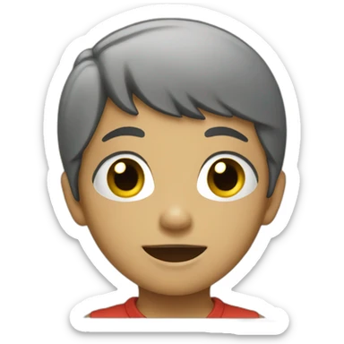 child convinced of victory sticker