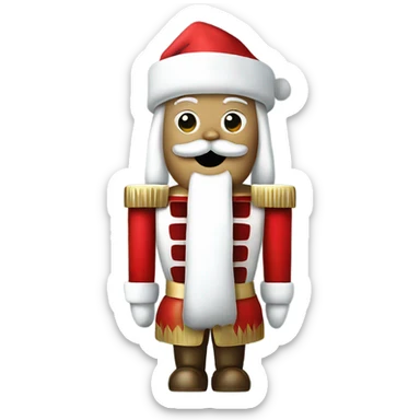 Christmas Nutcracker wearing santa hat sticker