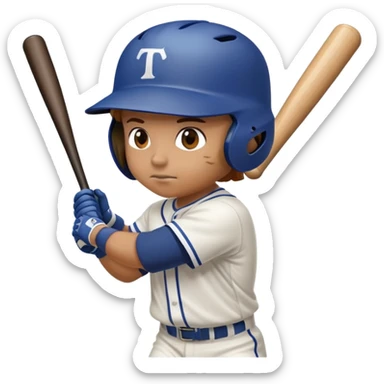 person hitting a home run sticker