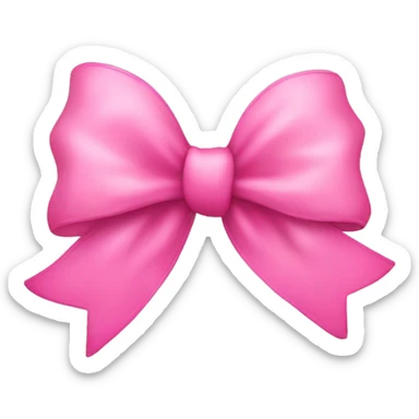 pink bow with hearts on it  sticker