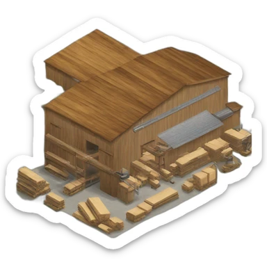 modern lumber factory sticker