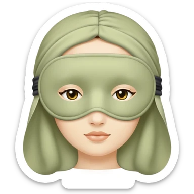 Pale olive Sleep Mask sticker