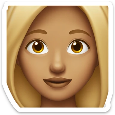 A woman with tan skin hazel eyes with strawberry blonde hair sticker