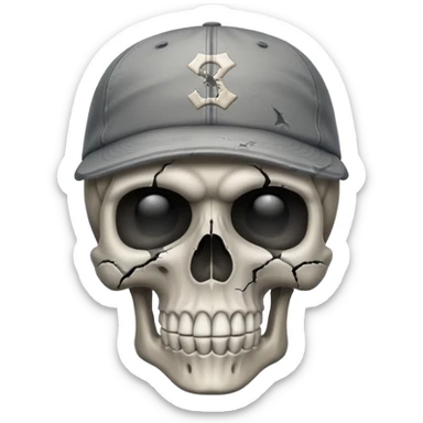 Tête de mort avec casquette sticker