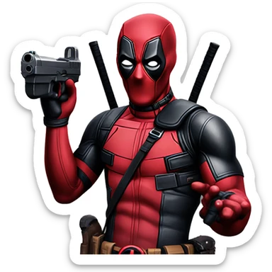 Deadpool Guns sticker