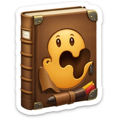 a huge book closed with thousands of pages sticker