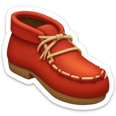moccasin red show point sticker