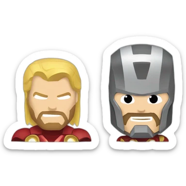 Iron man and thor  sticker