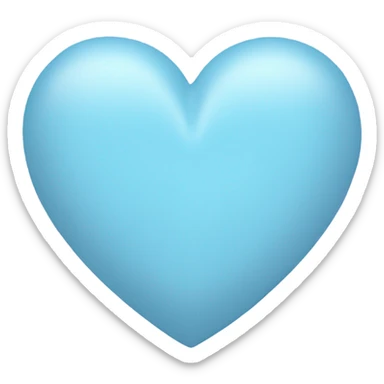 Pastel blue heart sticker