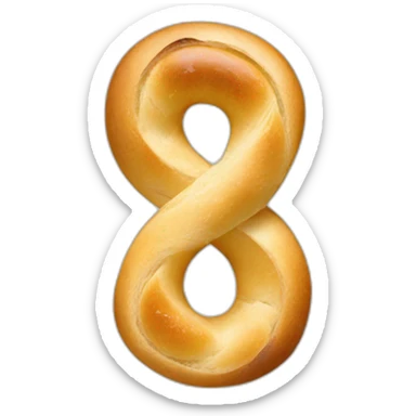 One infinity symbol made of baguette sticker