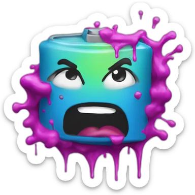 Spray paint graffiti sticker