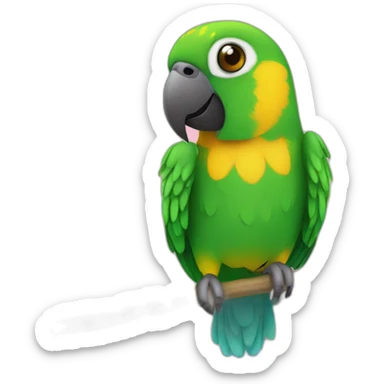 senegal Parrot taking shower sticker