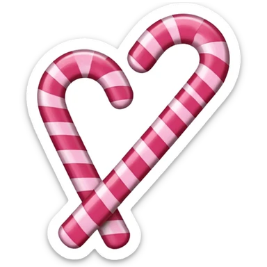Red and pink candy cane sticker