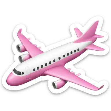 Pink airplane  sticker