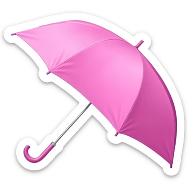 Folded Rain Umbrella pink sticker