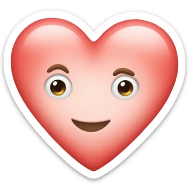 light red heart sticker