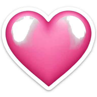 Tango pink color heart sticker