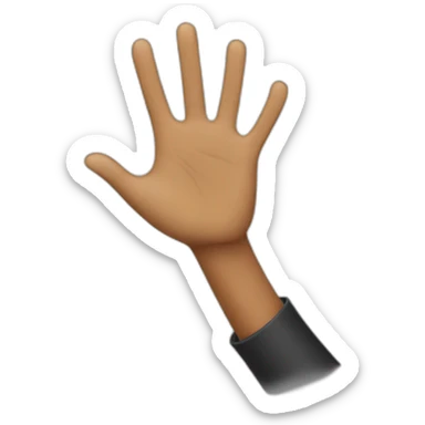 Person waving good bey sticker