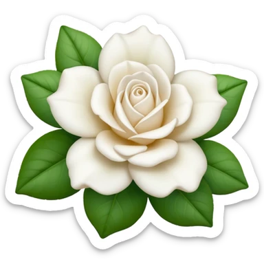 Rosa blanca tipo gardenia sin hojas sticker