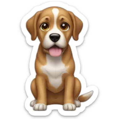 Bosser chien sticker