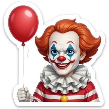 Pennywise mit balloon sticker