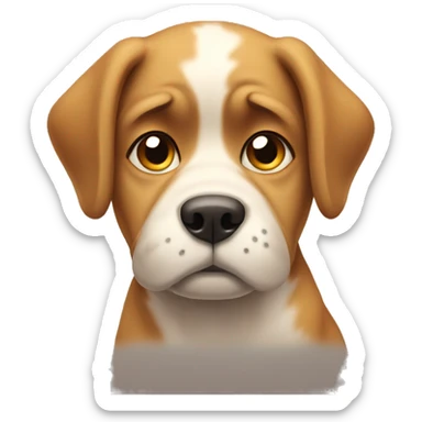 sad dog look sticker