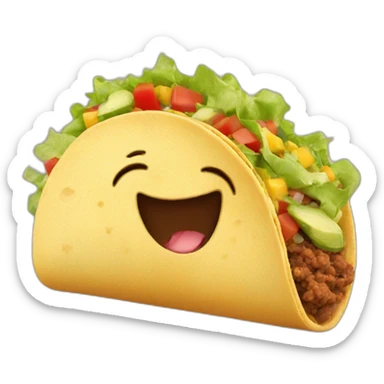 happy taco sticker