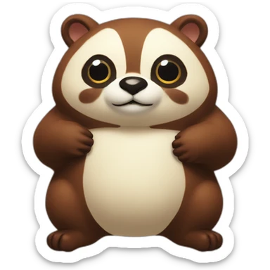 tanaka fat tanuki sticker