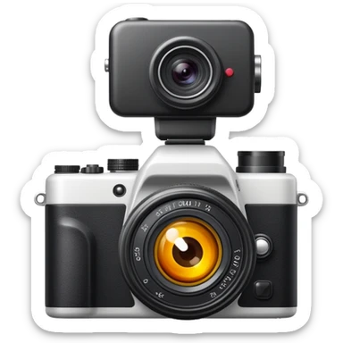 Digital camera with flash sticker