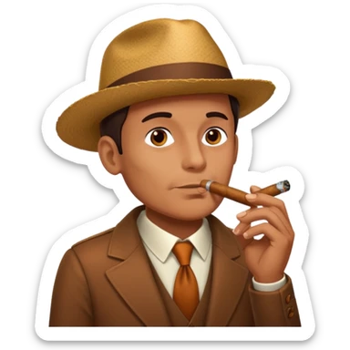 Man who is Mexican smoking a cigar  sticker