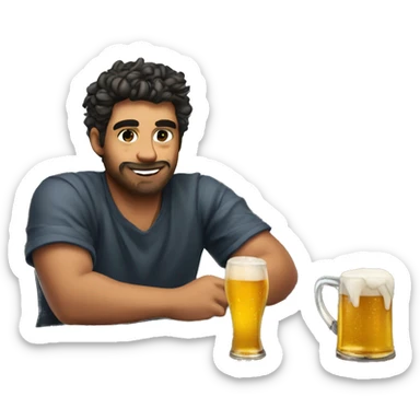 streamer rivers gg tomando una cerveza sticker