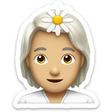 Yesenin with chamomile sticker