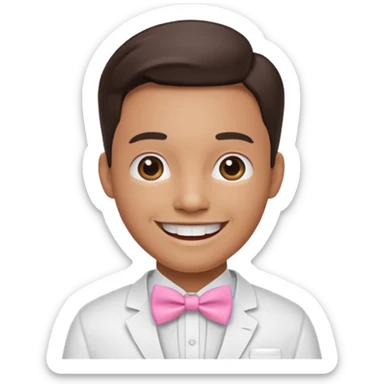 Dentista con un lazo rosa sticker