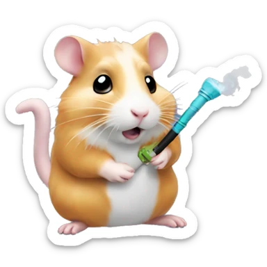 hamster with Hookah sticker