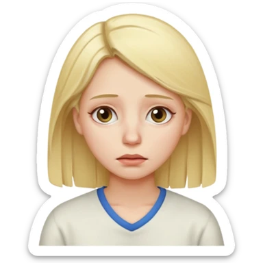 Blonde sick woman sticker