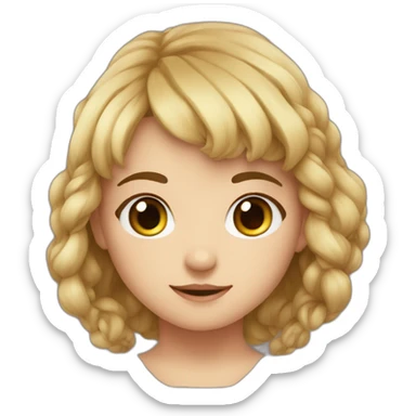 Une adolescente mignonne et cute giga kawaii sticker