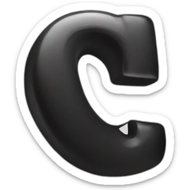 letter P, beautiful font, typography, black and white, realistic sticker